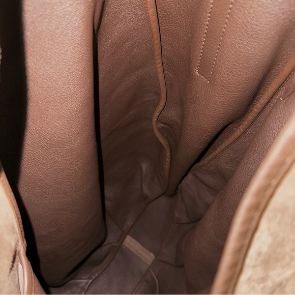 Loewe Brown Suede XL Logo Hobo Shoulder Carryall Bag - Picture 9 of 10